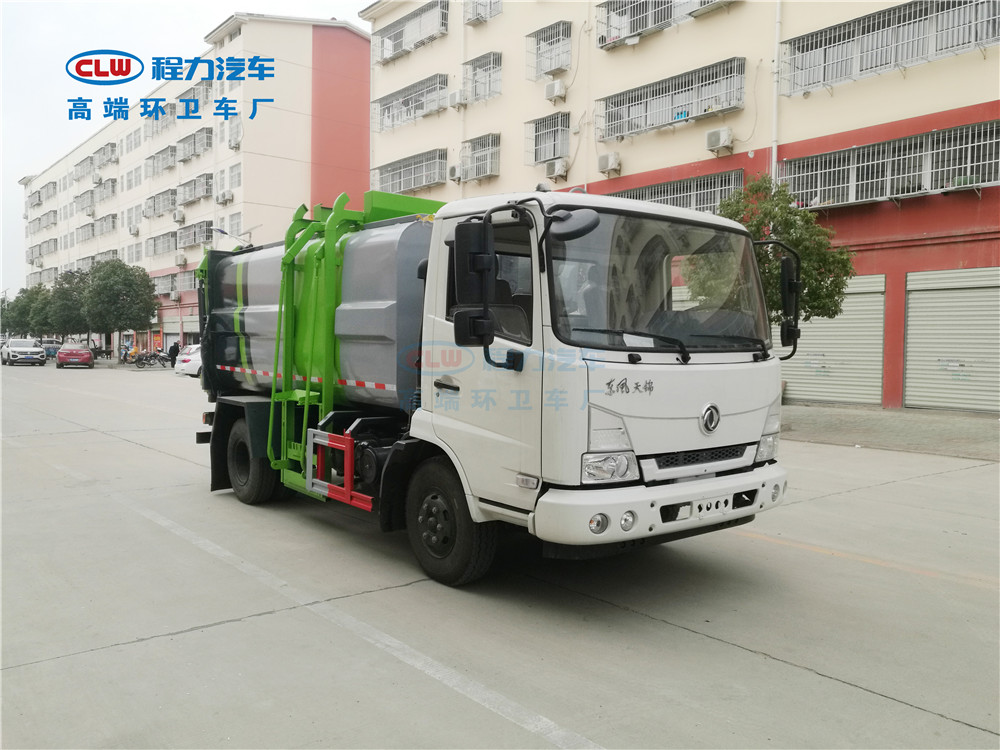 東風(fēng)天錦餐廚垃圾車 方罐